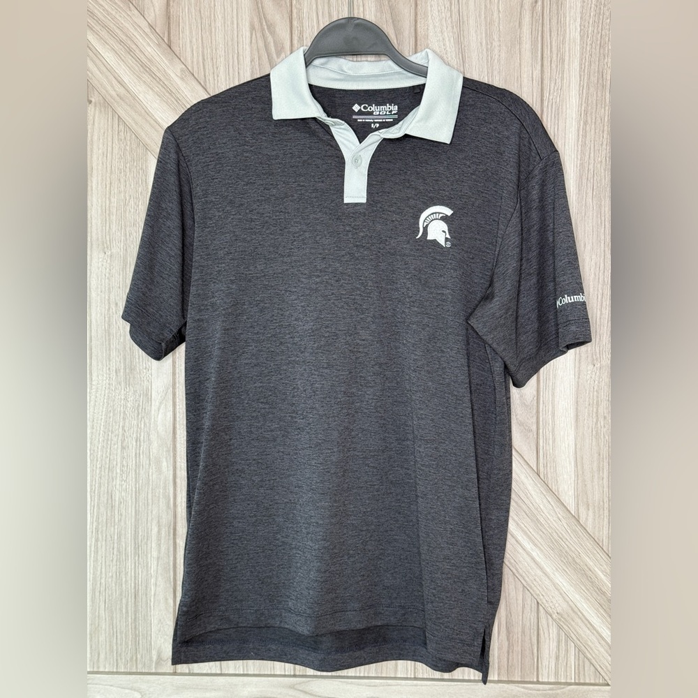 Columbia Michigan State Spartans Omni Wick Range Polo Golf Shirt
